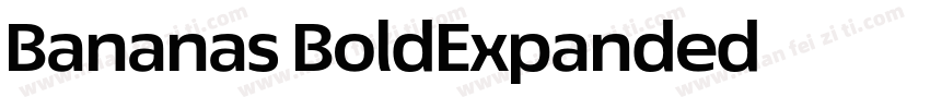 Bananas BoldExpanded字体转换